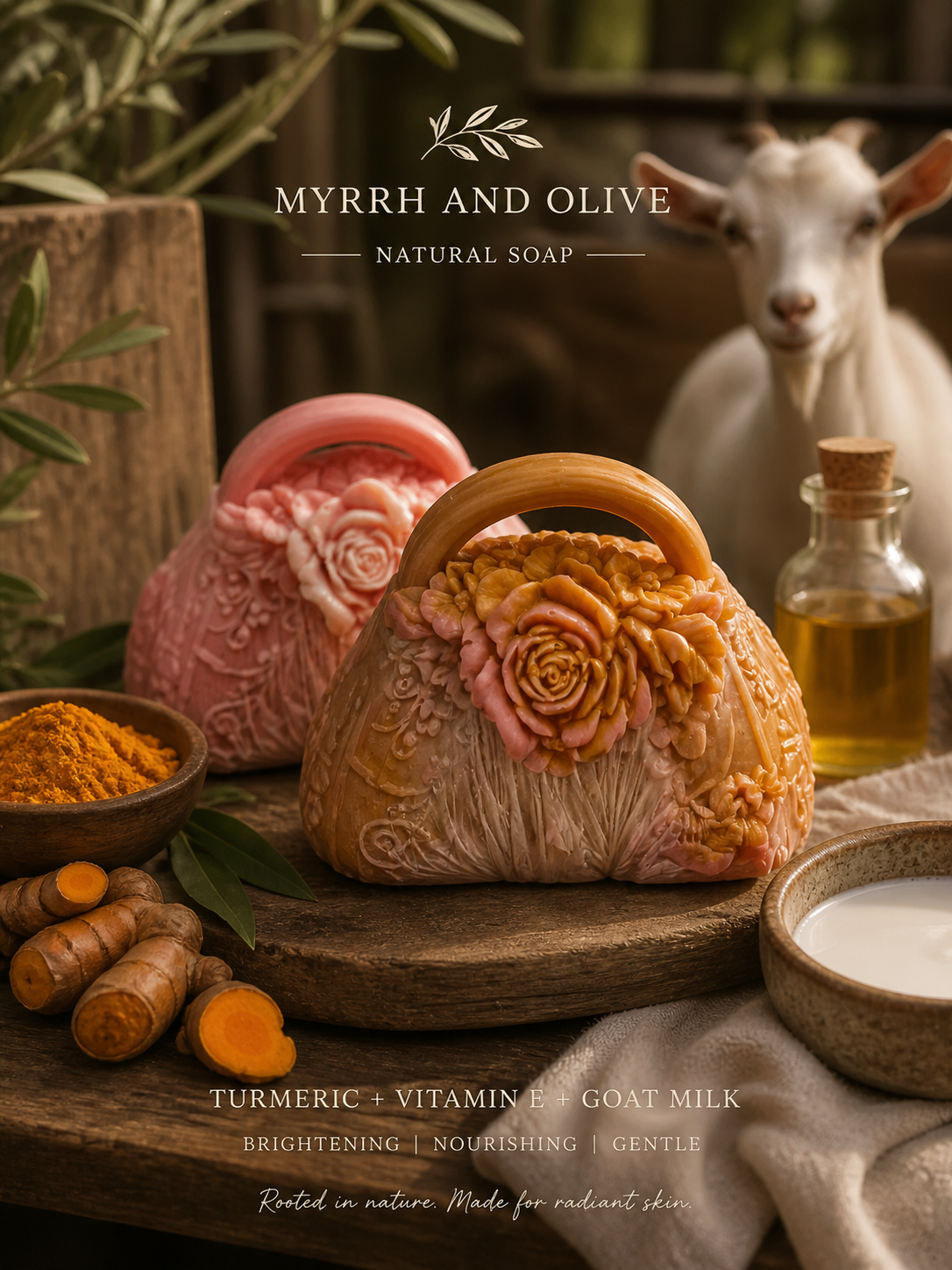 Golden Turmeric Radiance Renewal Bar with Vitamin E & Goat Milk