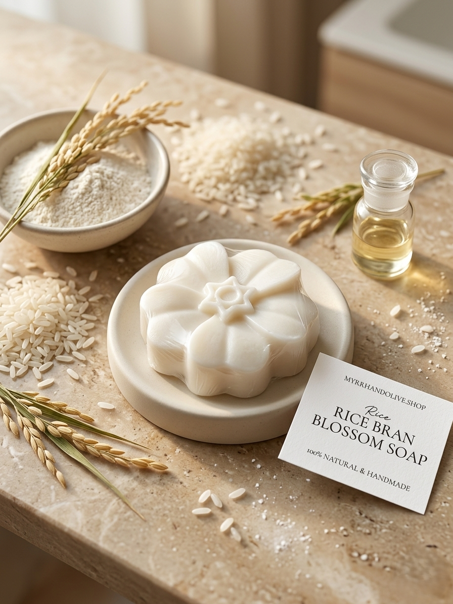 Rice Bran Blossom Soap: The Brightening Ritual Luminous Clarity. Gentle Renewal. Pure Equilibrium.