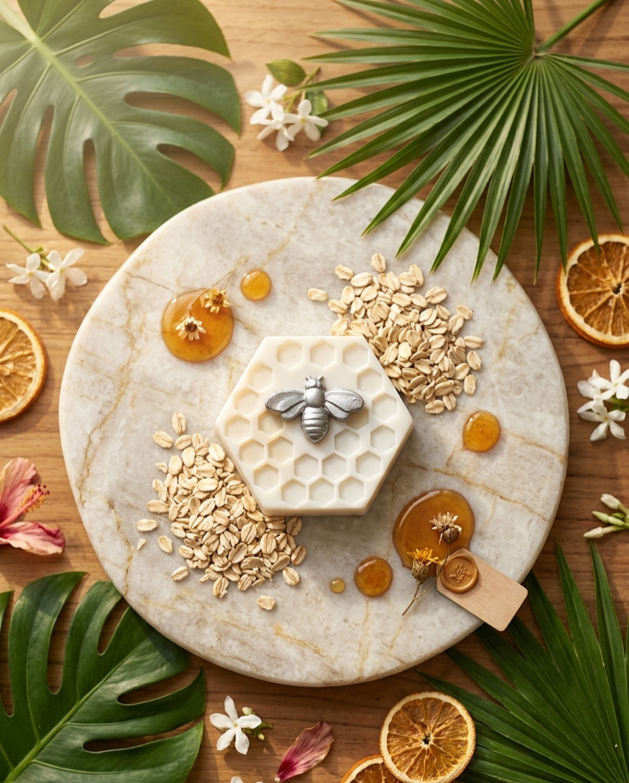 Honeycomb Artisan Bar: Soothing Oatmeal & Honey Skin Relief