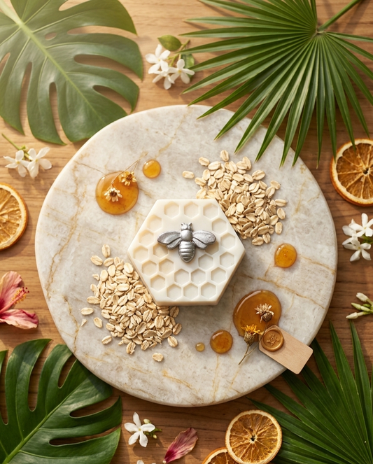 Honeycomb Artisan Bar: Soothing Oatmeal & Honey Skin Relief