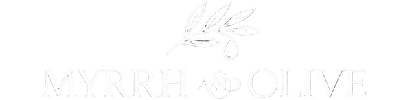 Myrrh and Olive skincare brand logo on a transparent background