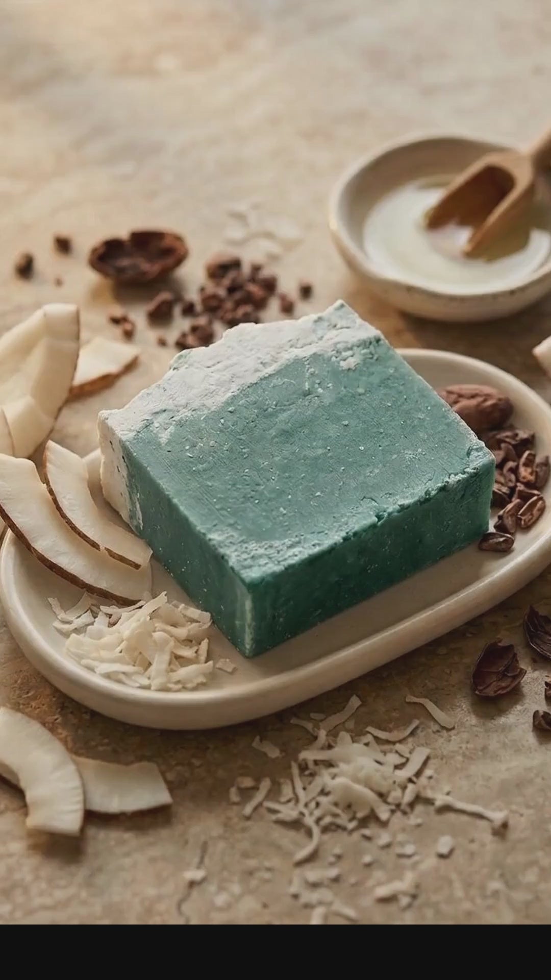 The Golden Cocoon: Raw Cocoa & Coconut Infusion Deep Nourishment. Pure Comfort. Sacred Radiance.